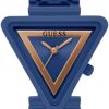 GUESS Ladies 34mm Watch - Blue Silicone Strap, Blue Dial, Biobased Nylon Case watch - blue