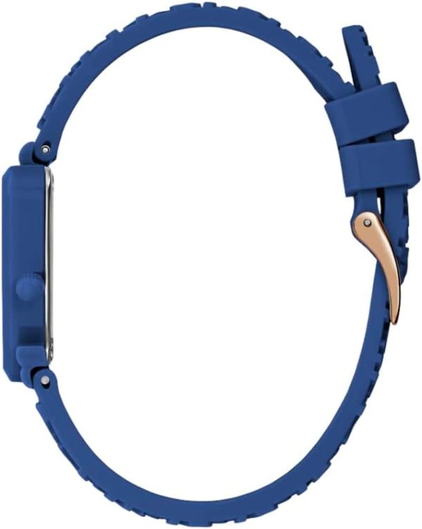 GUESS Ladies 34mm Watch - Blue Silicone Strap, Blue Dial, Biobased Nylon Case ladies 34mm watch