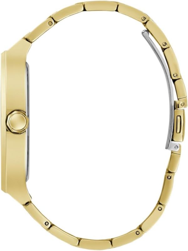 GUESS Men's 42mm Watch - Gold-Tone Bracelet Champagne Dial Gold-Tone Case 42mm watch -