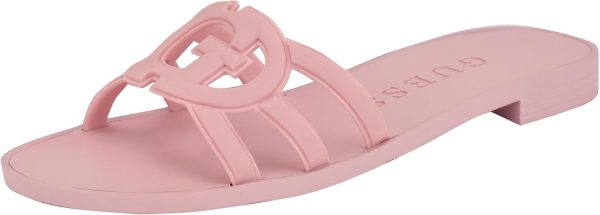 GUESS Women's Elyho Flat Sandal guess womens elyho flat sandalwood