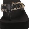 GUESS Women's Ediva Wedge Sandal guess womens ediva wedge sandals black