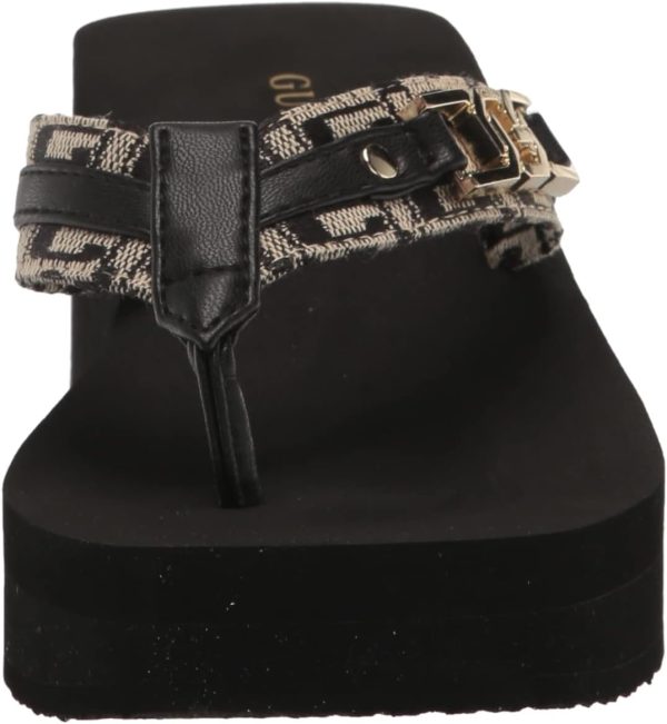 GUESS Women's Ediva Wedge Sandal guess womens ediva wedge sandals black