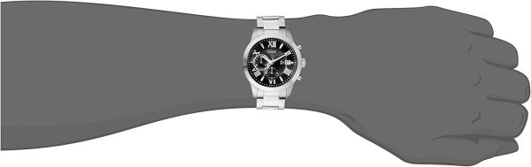 GUESS Men's Stainless Steel Gunmetal Chronograph Bracelet Watch s stainless steel