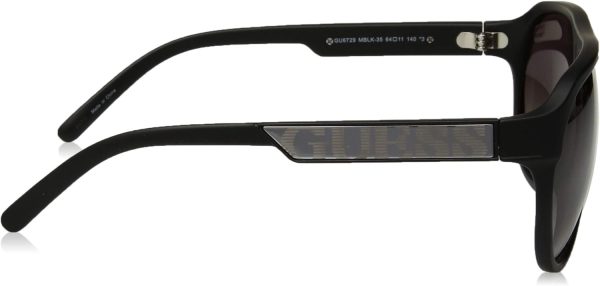 GUESS Men's Acetate Round Aviator Sunglasses-2