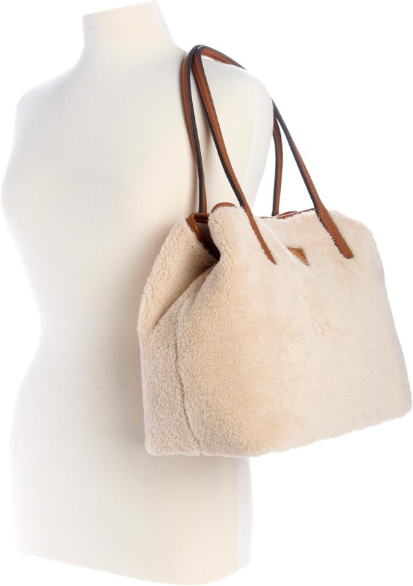 GUESS Victtoria 2 in 1 Tote, Natural/Cognac-4