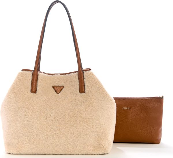 GUESS Victtoria 2 in 1 Tote, Natural/Cognac guess victtoria 2 in 1 tote natural/cognac black