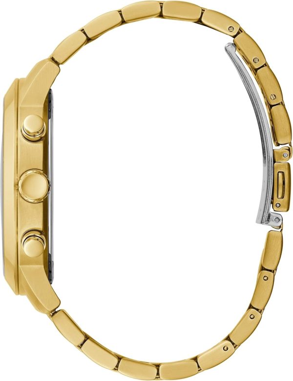 GUESS Women's Gold-Tone + Black Multifunction Steel Bracelet Watch black multifunction steel