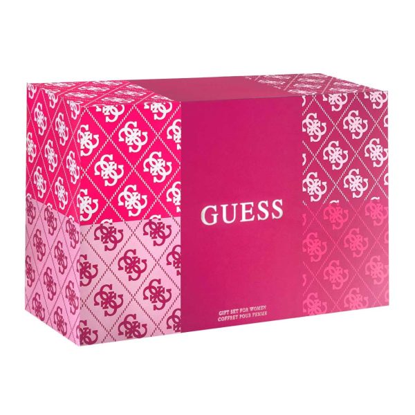 Guess 2.5oz EDP Spray, 0.5oz EDP Spray, 3.4oz Body Lotion, Pouch Women 4 Pc Gift Set guess 2 5oz