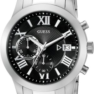 GUESS Men's Stainless Steel Gunmetal Chronograph Bracelet Watch stainless steel gunmetal