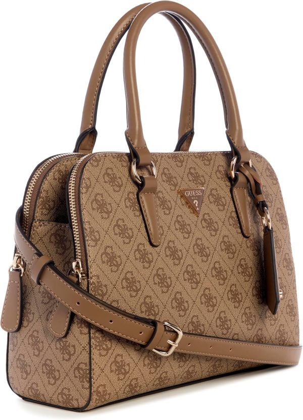 GUESS Sarai Status Satchel, Latte Logo guess sarai status satchel latte logo design