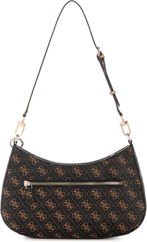 GUESS Noelle II Top Zip Shoulder Bag, Brown Logo-3