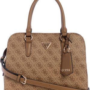 GUESS Sarai Status Satchel, Latte Logo guess sarai status satchel latte logo black