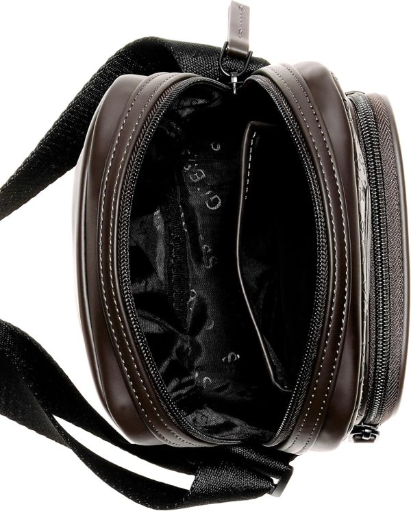 GUESS Mens Warner Camera Bag, Ground Coffee Brown-3