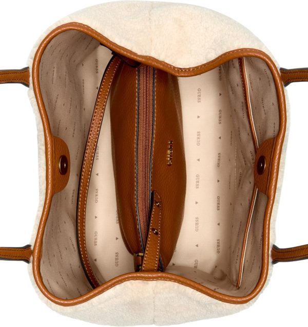 GUESS Victtoria 2 in 1 Tote, Natural/Cognac-2
