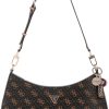 GUESS Noelle II Top Zip Shoulder Bag, Brown Logo guess noelle ii top zip shoulder bag brown logo size