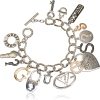 GUESS "Basic Mixed Metal Logo Charm Toggle Charm Bracelet-1