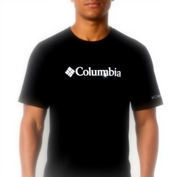 Columbia T-shirt Uomo Cotone Logo Basic Nero Taglia L