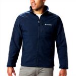 Columbia Softshell Giacca Uomo Impermeabile Antivento Blu
