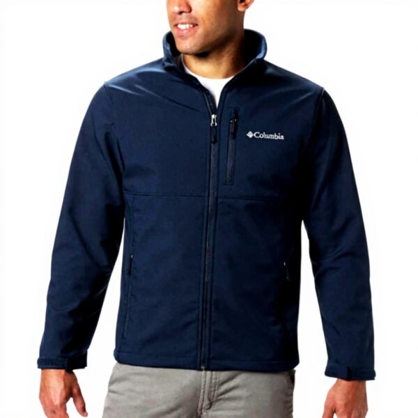 Columbia Softshell Giacca Uomo Impermeabile Antivento Blu