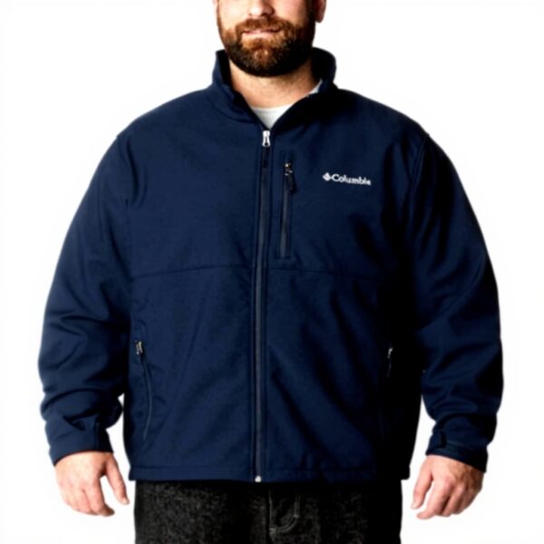 Columbia Softshell Giacca Uomo Impermeabile Antivento Blu