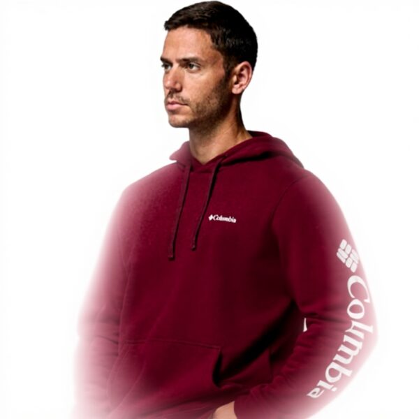 Columbia Felpa Uomo Trek Cappuccio Cotone Rich Wine Large