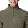 Columbia Maglia Pile Uomo Klamath Range Mezza Zip Verde-3