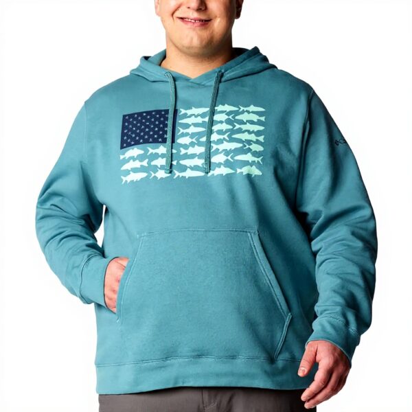 Columbia PFG Fish Flag II Felpa Uomo Vintage Blue Navy