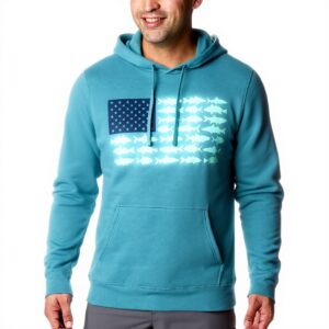 Columbia PFG Fish Flag II Felpa Uomo Vintage Blue Navy