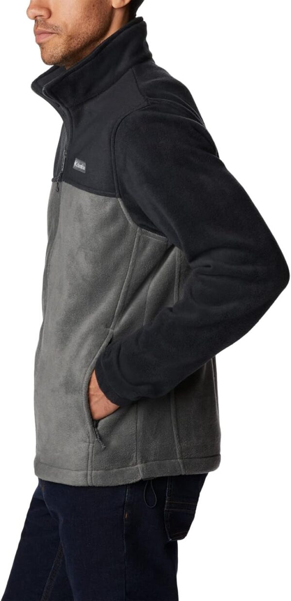 Columbia Giacca Pile Uomo Nero Barbecue Calda Morbida-3