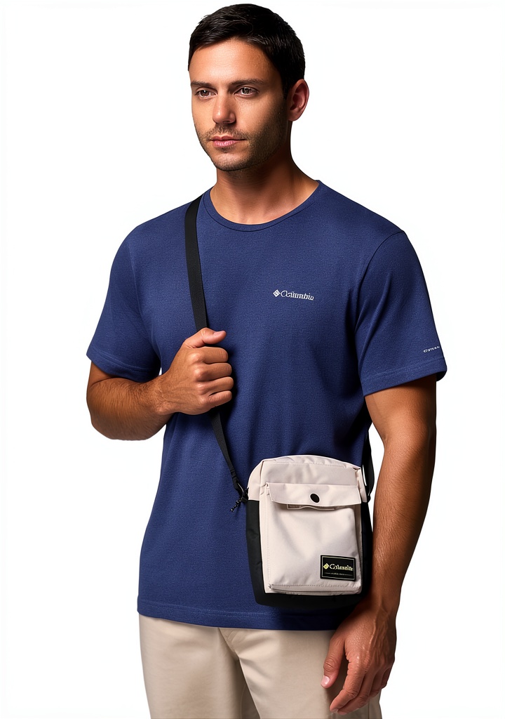 Columbia Borsa a tracolla unisex con design a zigzag laterale in uso quotidiano