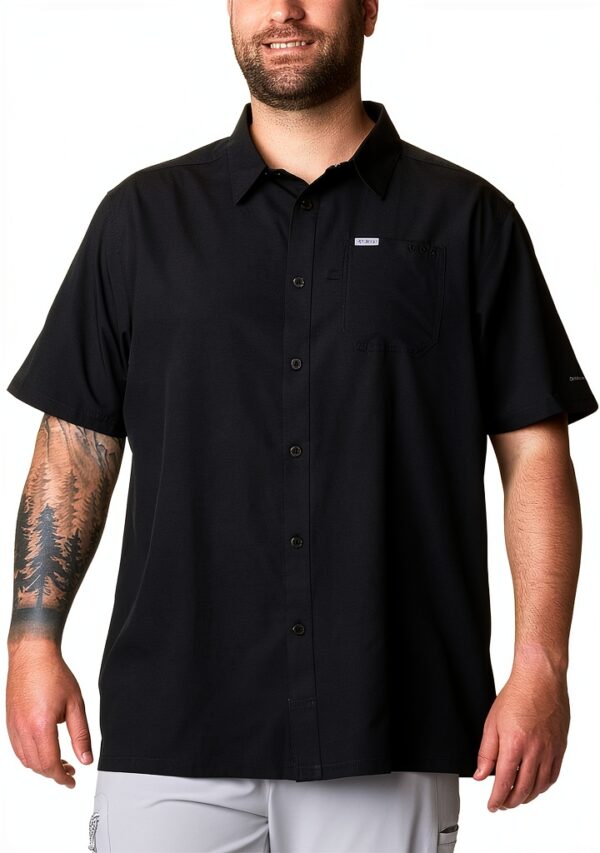 Columbia camicia sportiva uomo Omni wick Omni shade nero