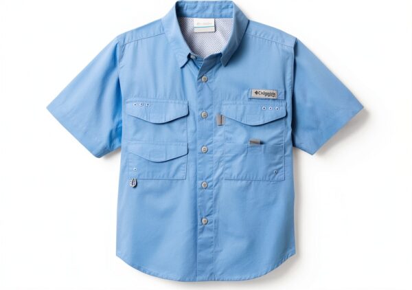 Columbia Camicia Bambini Cotone Traspirante Design Pesca